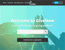 Tablet Screenshot of givenow.com.au